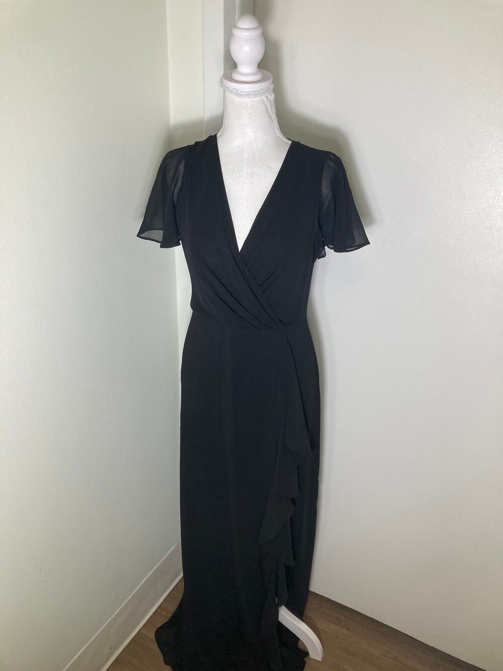 Ralph Lauren Black Special Occassion Maxi Dress Sz 2
